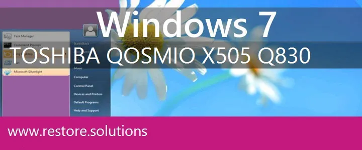 Toshiba Qosmio X505-Q830 windows 7 recovery