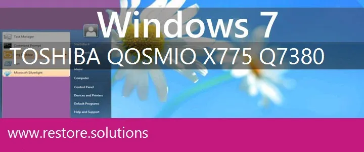 Toshiba Qosmio X775-Q7380 windows 7 recovery