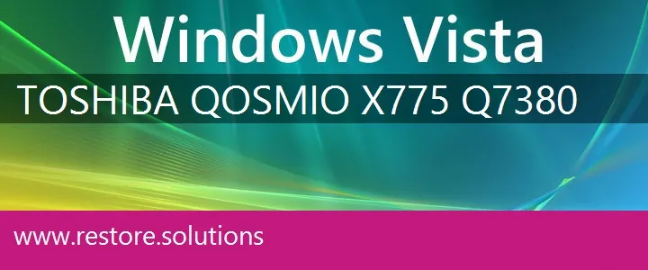 Toshiba Qosmio X775-Q7380 windows vista recovery