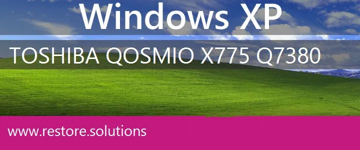 Toshiba Qosmio X775-Q7380 windows xp recovery