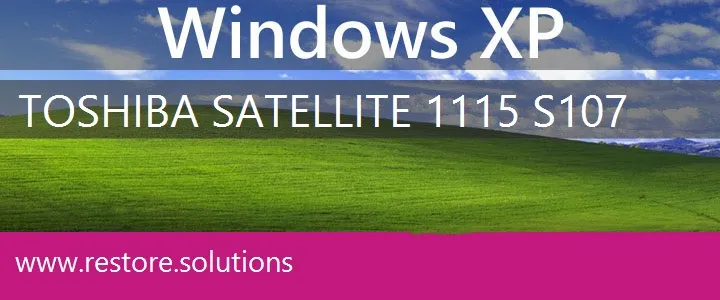 Toshiba Satellite 1115-S107 windows xp recovery