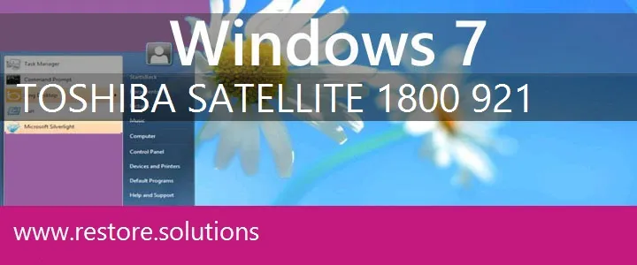 Toshiba Satellite 1800-921 windows 7 recovery