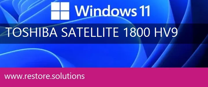 Toshiba Satellite 1800-HV9 windows 11 recovery