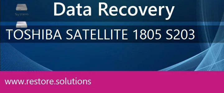 Toshiba Satellite 1805-S203 data recovery