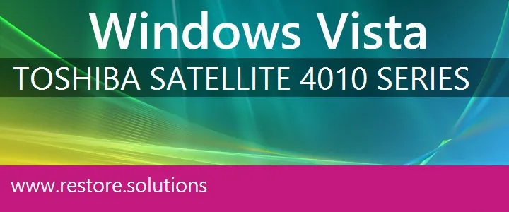 Toshiba Satellite 4010 Series windows vista recovery