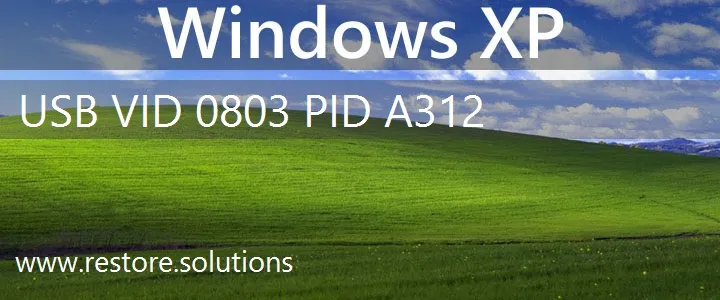 USB\VID_0803&PID_A312 Windows XP Drivers