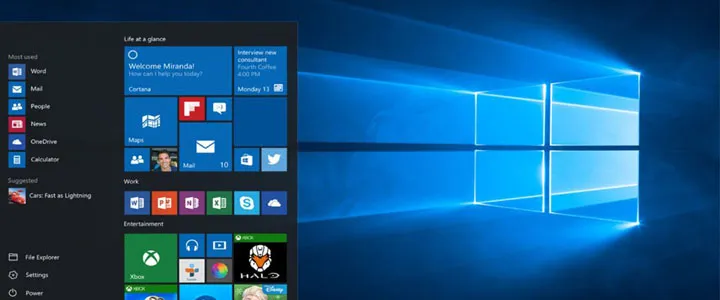 Blue Windows® 10 Desktop