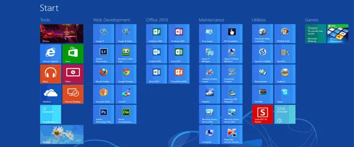 Standard Windows® 8 Desktop