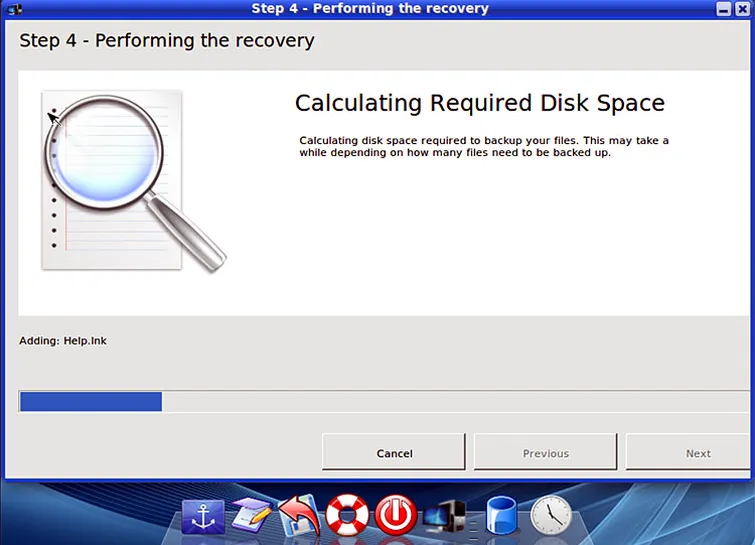 calculating disk space required