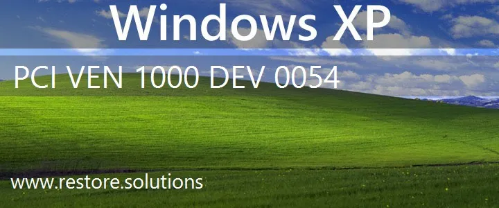 PCI\VEN_1000&DEV_0054 Windows XP Drivers