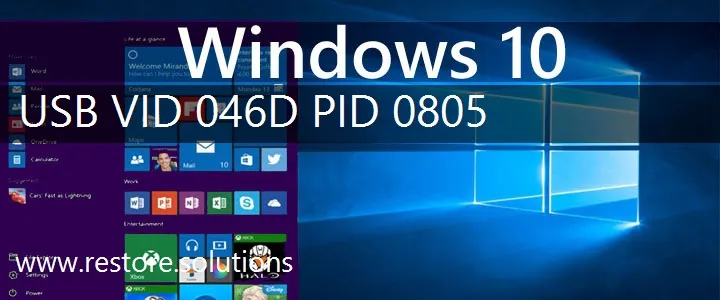USB\VID_046D&PID_0805 Windows 10 Drivers